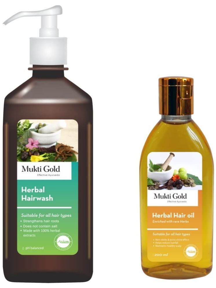     			Axiom Hair Care Combo of Herbal Hairwash 400mL + Hair Oil 200mL | For all Hair Types | Helpful For Hairfall Problems | Sulphate and Paraben Free