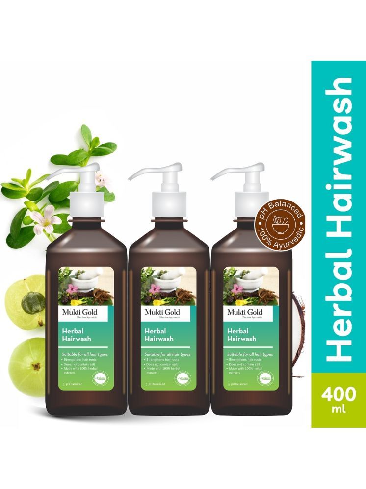     			Axiom Herbal Hairwash - 400mL (Pack of 2) | Helpful for Hairfall | Sulphate and Paraben Free Shampoo | Enriched with 15+ Ayurvedic Herbs