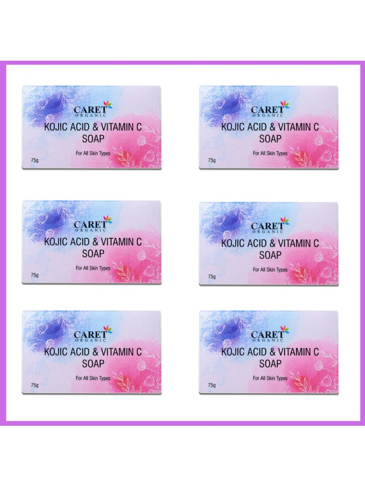     			Caret Organic Skin Whitening & Kojic Acid  Soap Soap for All Skin Type ( Pack of 6 )