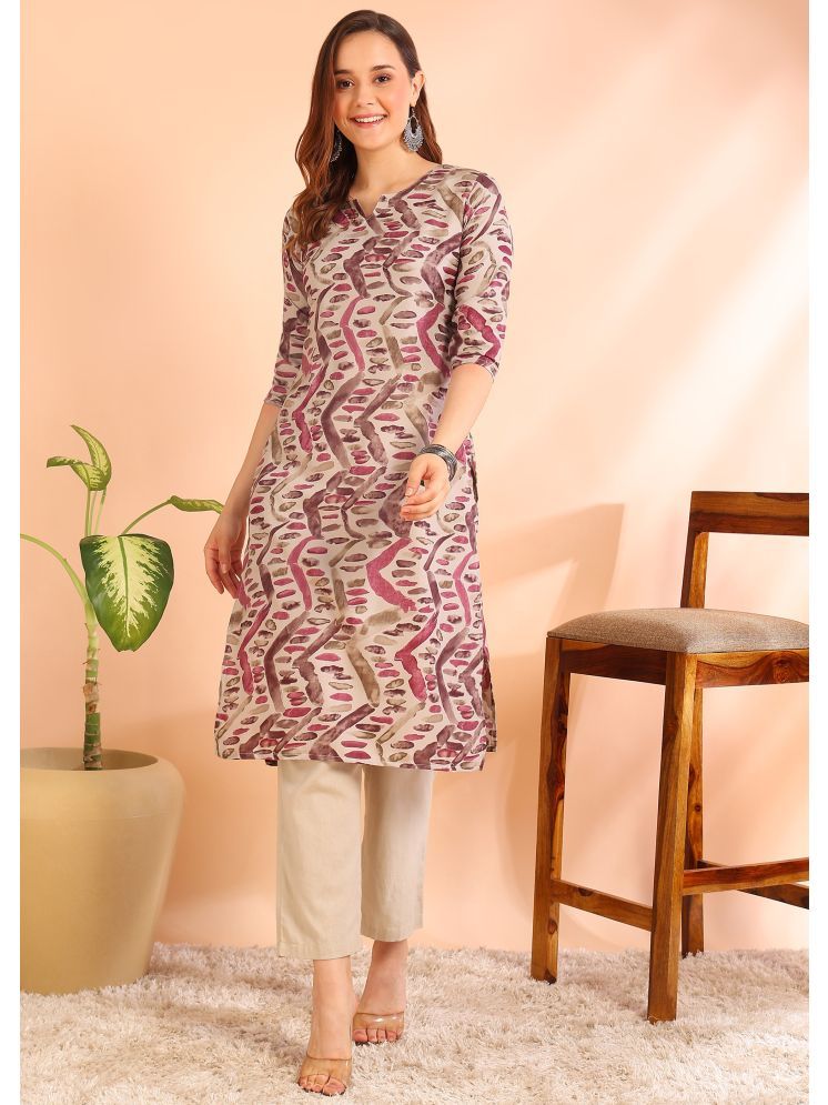     			DSK STUDIO Viscose Printed Straight Women's Kurti - Purple ( Pack of 1 )