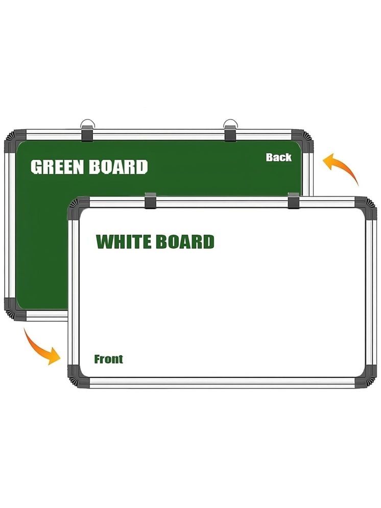     			Diikon British International Non Magnetic Melamine Double sided Writing boards 1.5x2 Feet (White, Green) Online Study Material