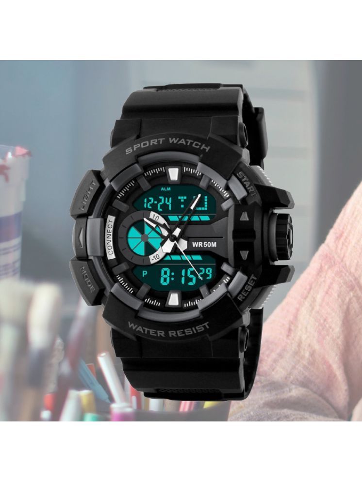     			Harbor Black Resin Analog-Digital Men's Watch