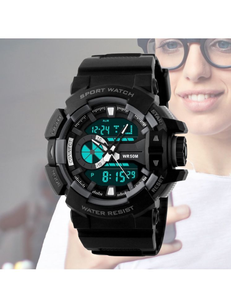     			Harbor Black Resin Analog-Digital Men's Watch