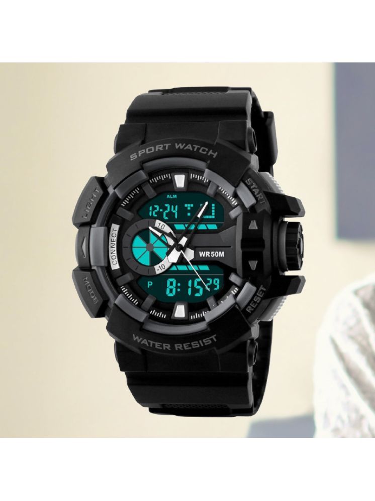     			Harbor Black Resin Analog-Digital Men's Watch