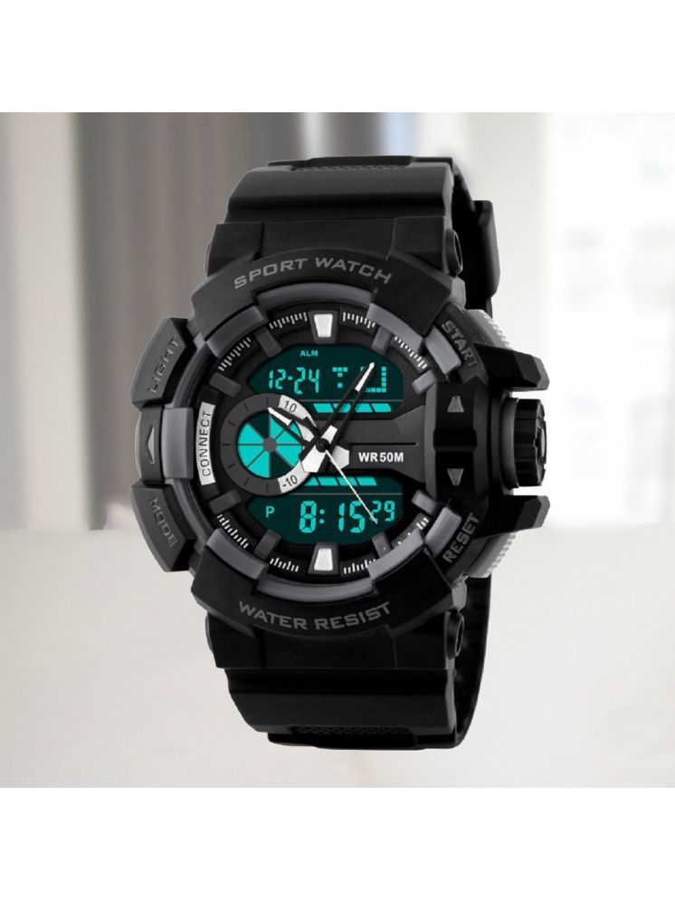     			Harbor Black Resin Analog-Digital Men's Watch