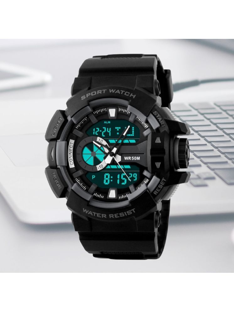     			Harbor Black Resin Analog-Digital Men's Watch