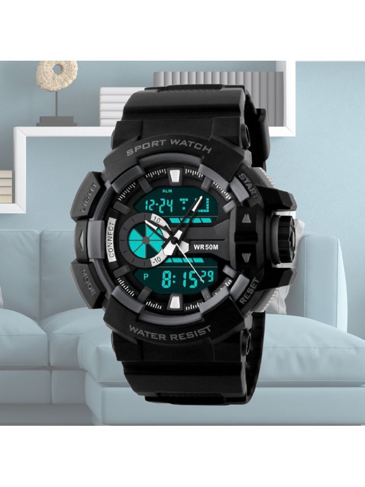     			Harbor Black Resin Analog-Digital Men's Watch