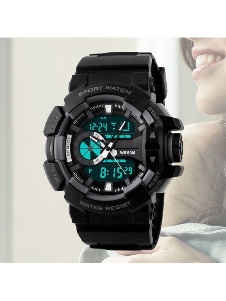     			Harbor Black Resin Analog-Digital Men's Watch