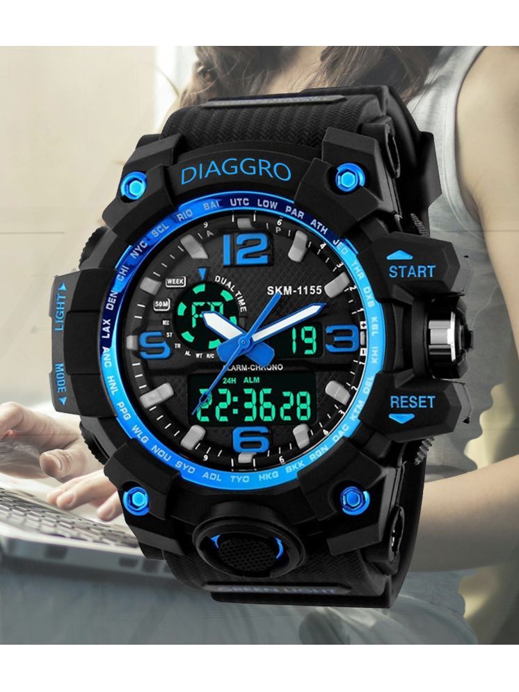     			Harbor Black Silicon Analog-Digital Men's Watch