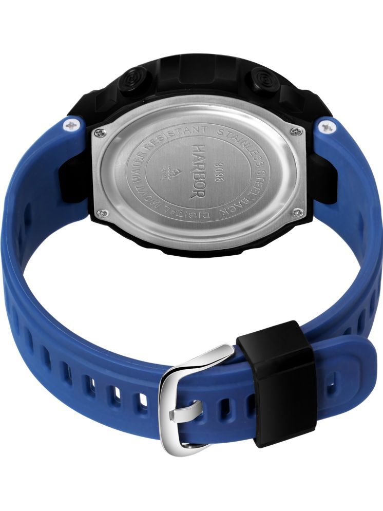     			Harbor Blue Silicon Digital Men's Watch