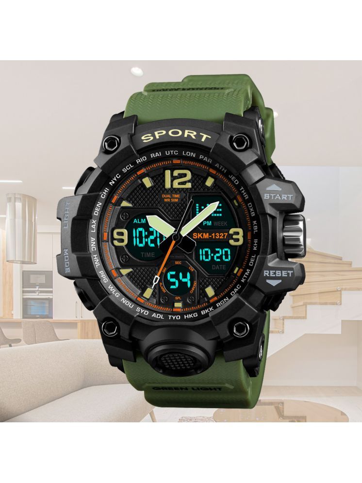     			Harbor Green Silicon Analog-Digital Men's Watch