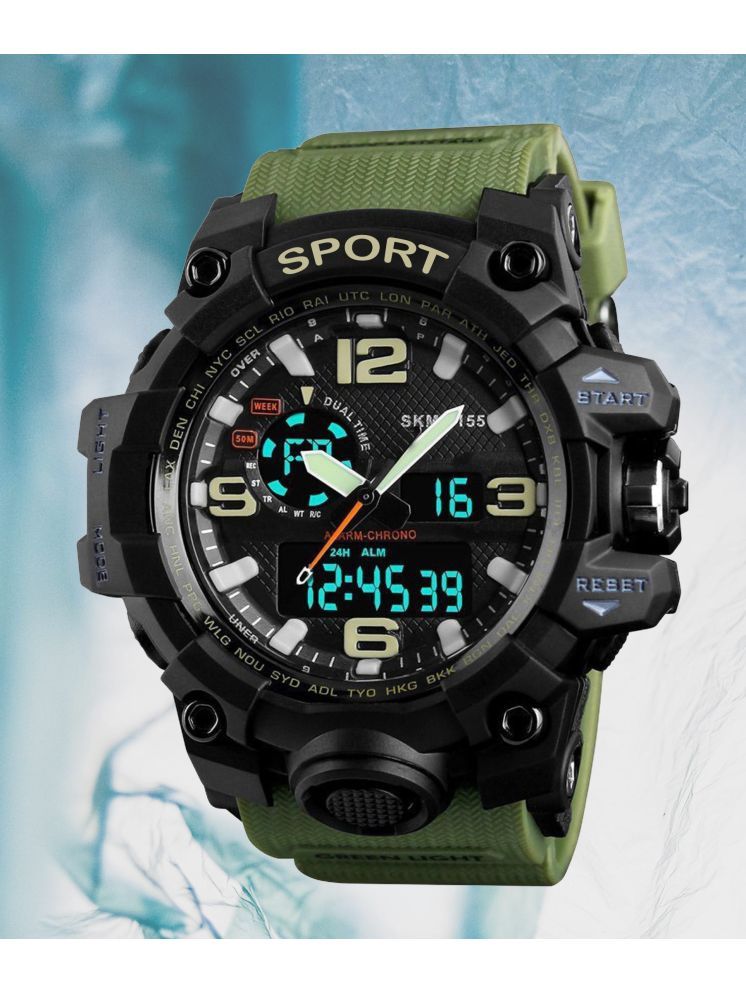     			Harbor Green Silicon Analog-Digital Men's Watch