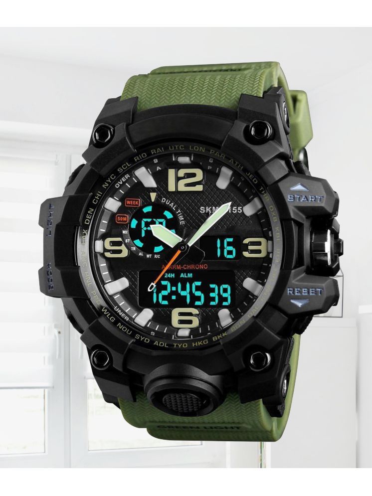     			Harbor Green Silicon Analog-Digital Men's Watch