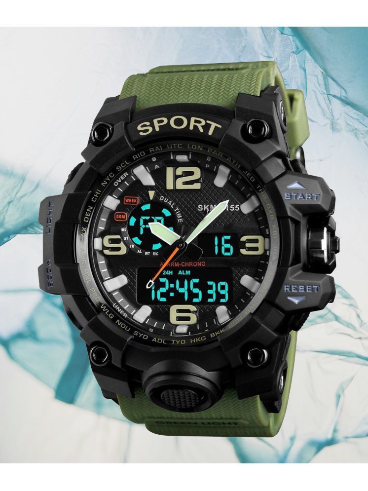     			Harbor Green Silicon Analog-Digital Men's Watch