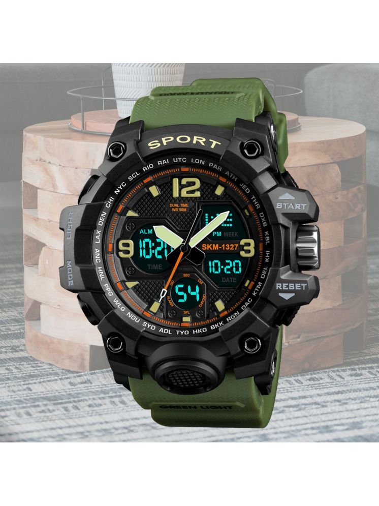     			Harbor Green Silicon Analog-Digital Men's Watch