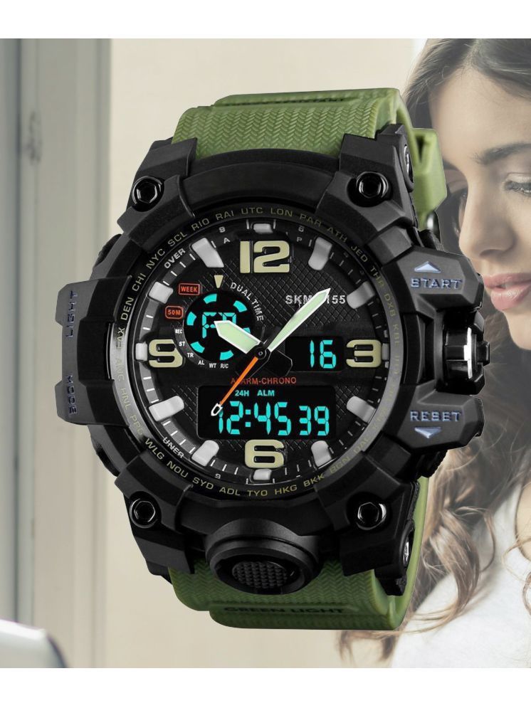     			Harbor Green Silicon Analog-Digital Men's Watch