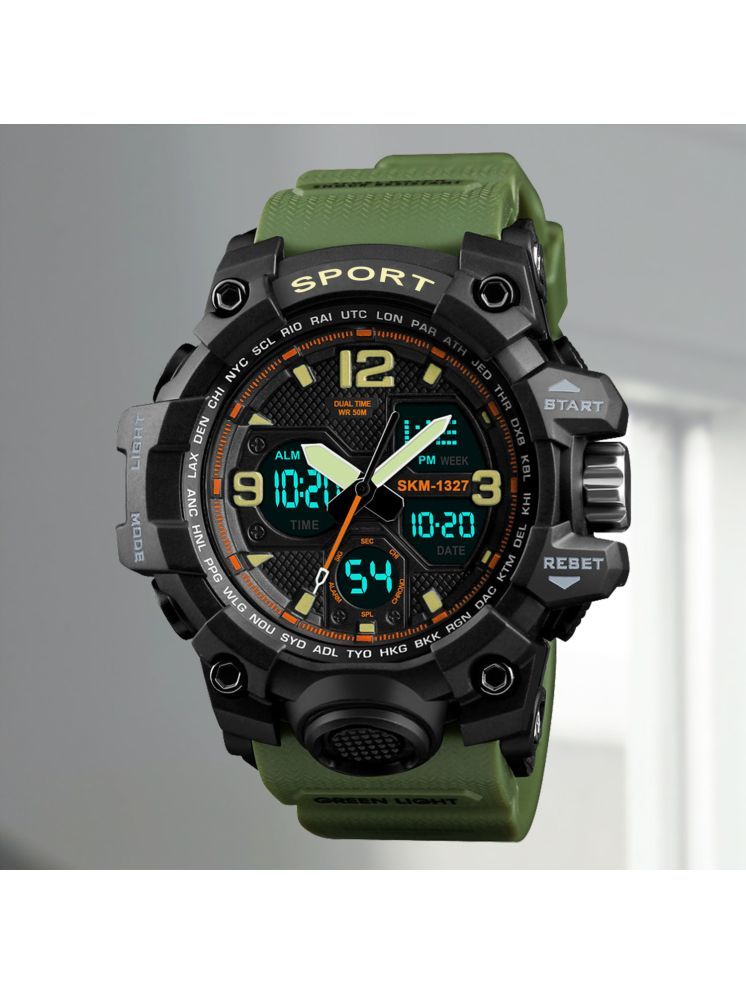     			Harbor Green Silicon Analog-Digital Men's Watch