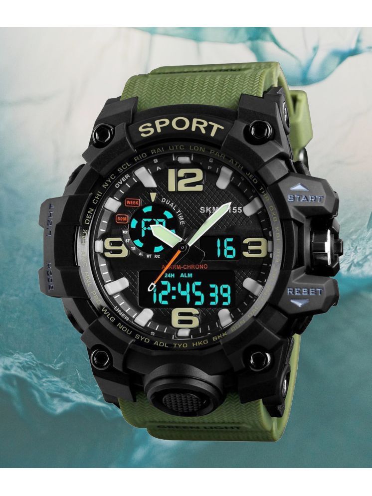     			Harbor Green Silicon Analog-Digital Men's Watch