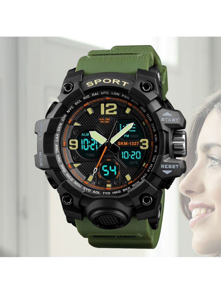     			Harbor Green Silicon Analog-Digital Men's Watch