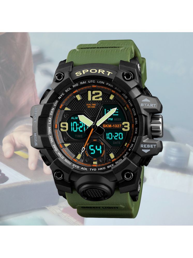     			Harbor Green Silicon Analog-Digital Men's Watch