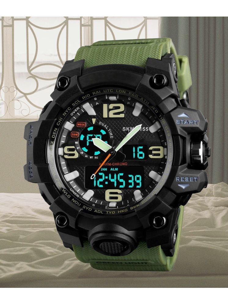     			Harbor Green Silicon Analog-Digital Men's Watch