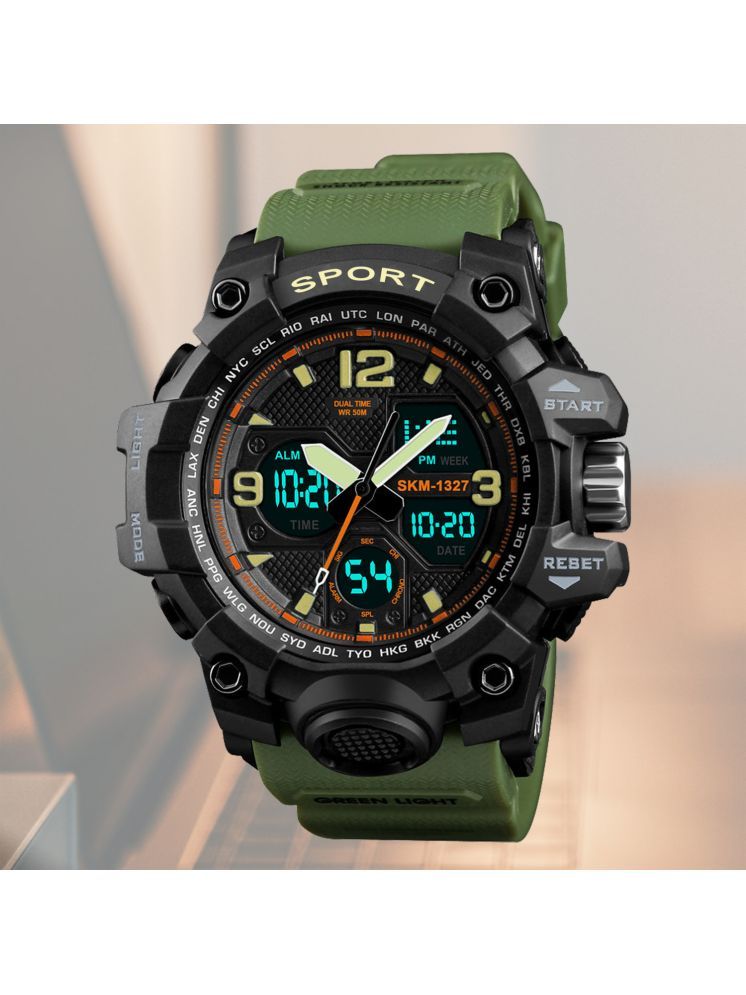     			Harbor Green Silicon Analog-Digital Men's Watch