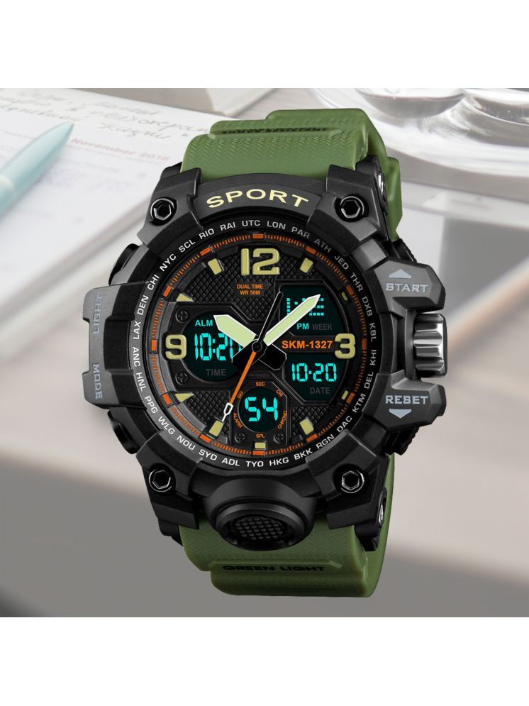     			Harbor Green Silicon Analog-Digital Men's Watch