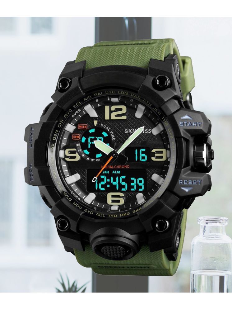     			Harbor Green Silicon Analog-Digital Men's Watch