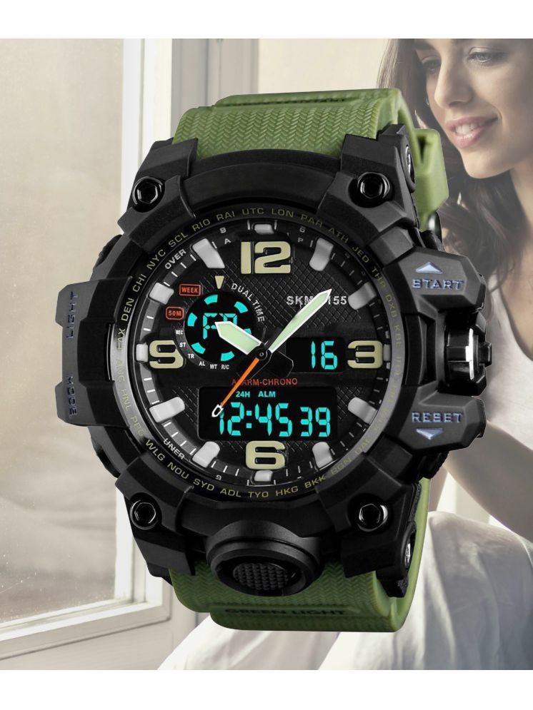     			Harbor Green Silicon Analog-Digital Men's Watch