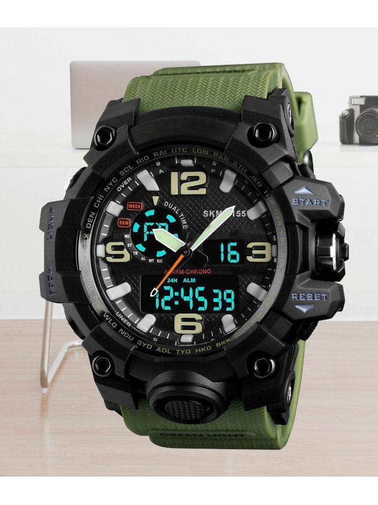     			Harbor Green Silicon Analog-Digital Men's Watch