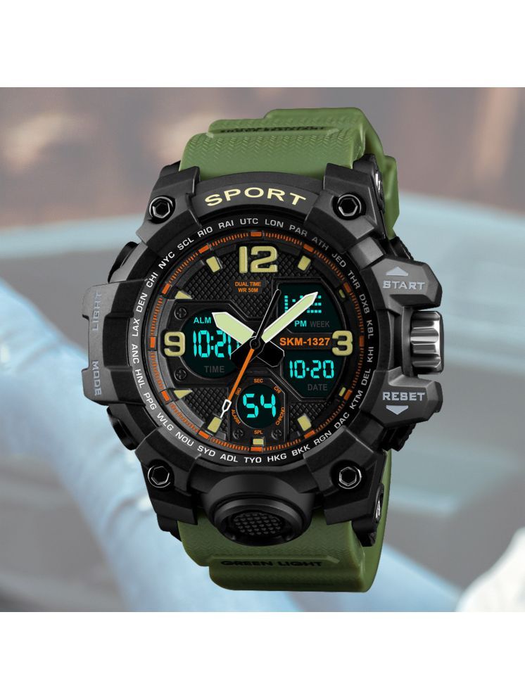     			Harbor Green Silicon Analog-Digital Men's Watch