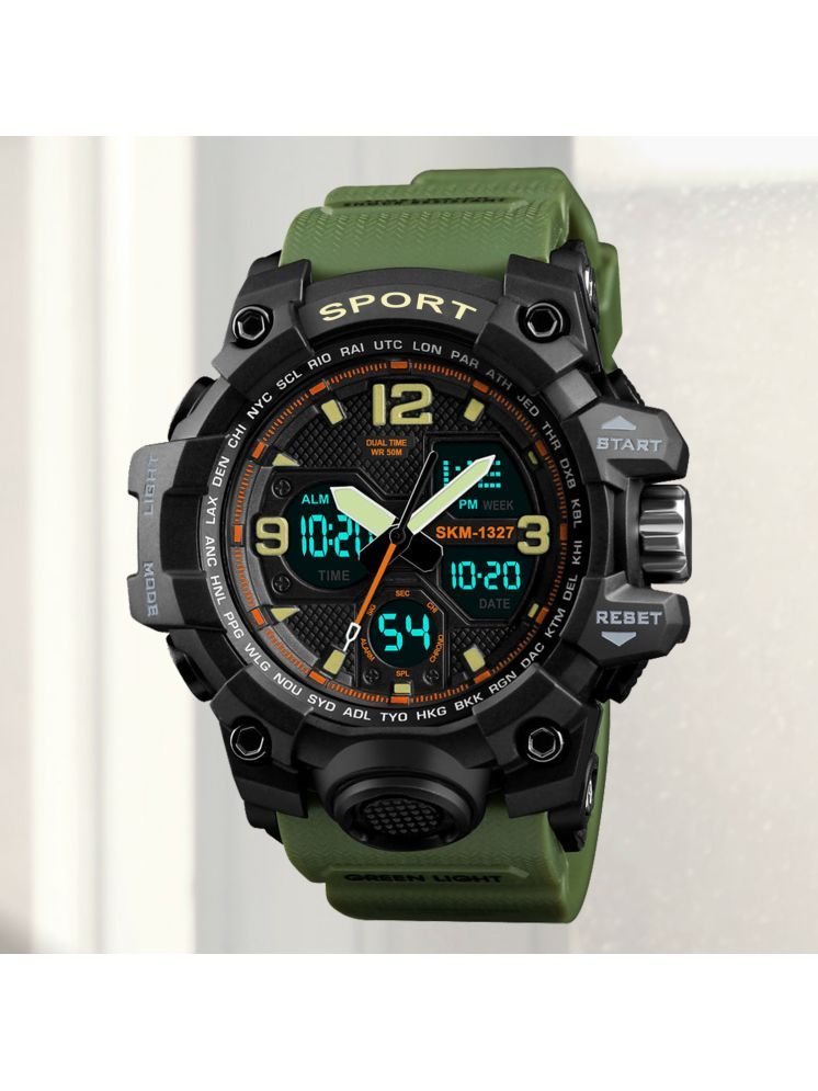     			Harbor Green Silicon Analog-Digital Men's Watch