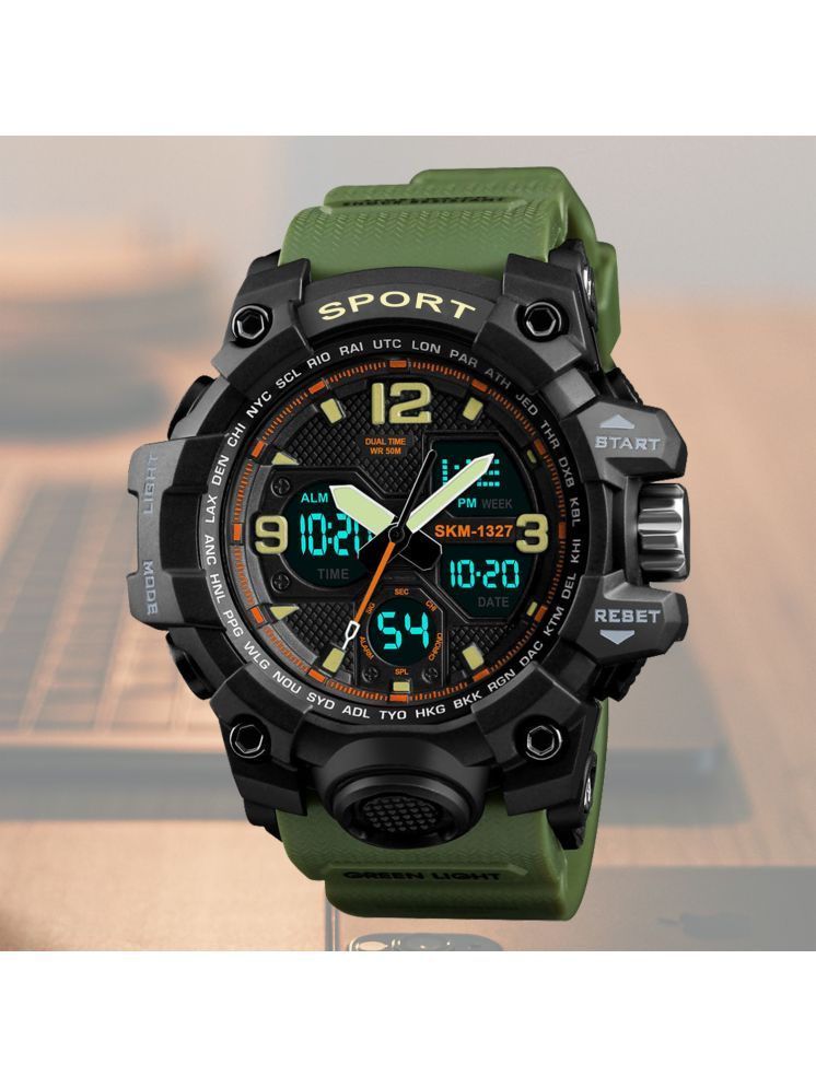     			Harbor Green Silicon Analog-Digital Men's Watch