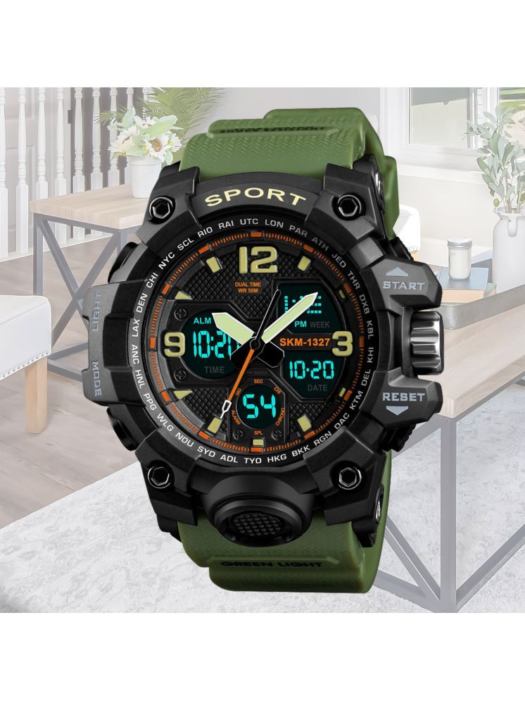     			Harbor Green Silicon Analog-Digital Men's Watch