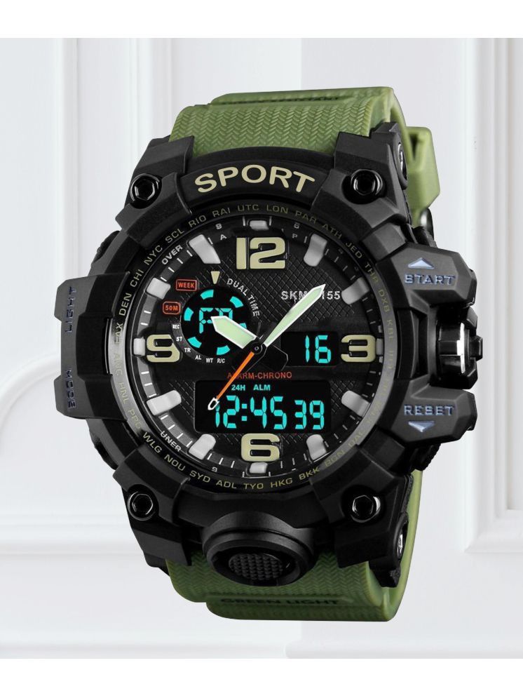     			Harbor Green Silicon Analog-Digital Men's Watch