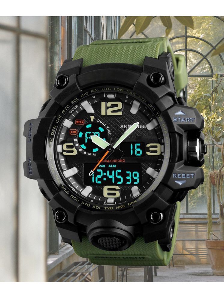     			Harbor Green Silicon Analog-Digital Men's Watch