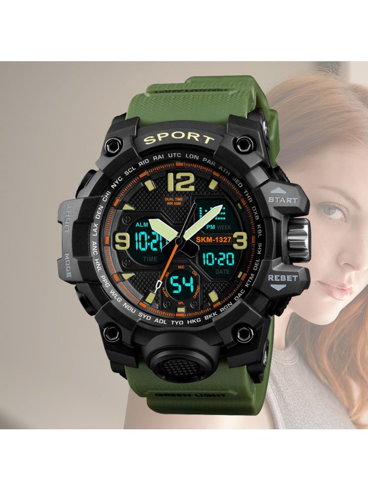     			Harbor Green Silicon Analog-Digital Men's Watch