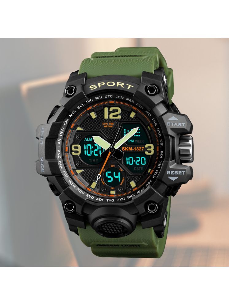     			Harbor Green Silicon Analog-Digital Men's Watch