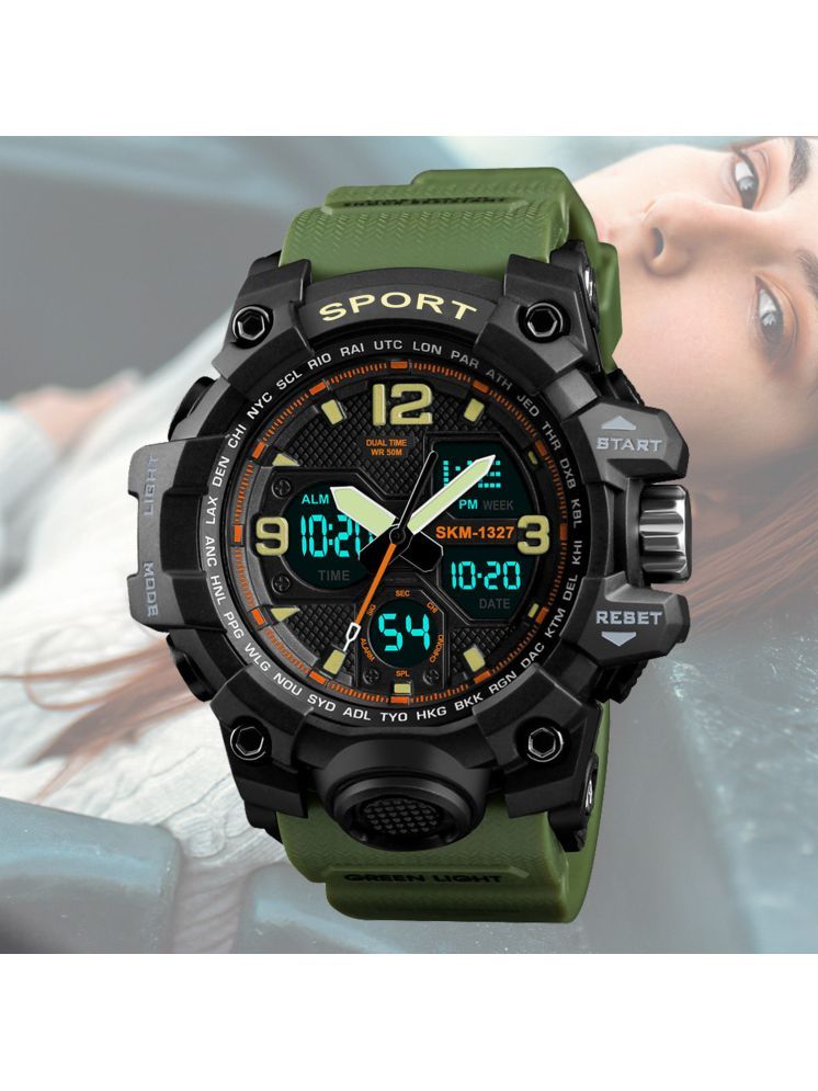     			Harbor Green Silicon Analog-Digital Men's Watch