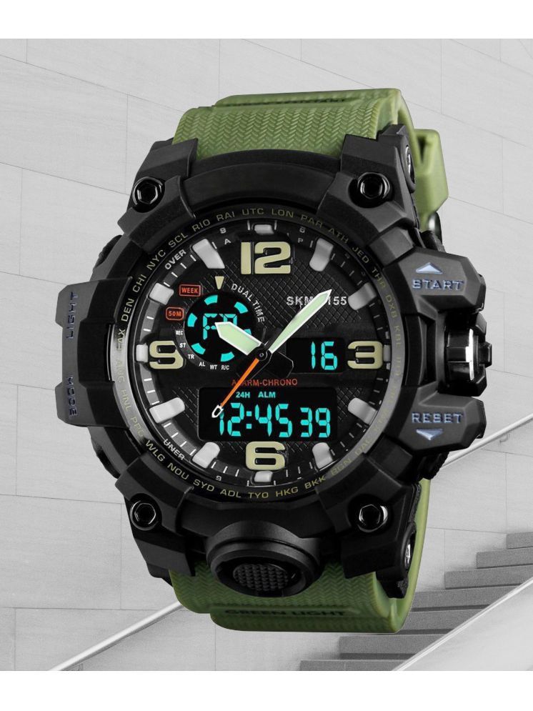     			Harbor Green Silicon Analog-Digital Men's Watch