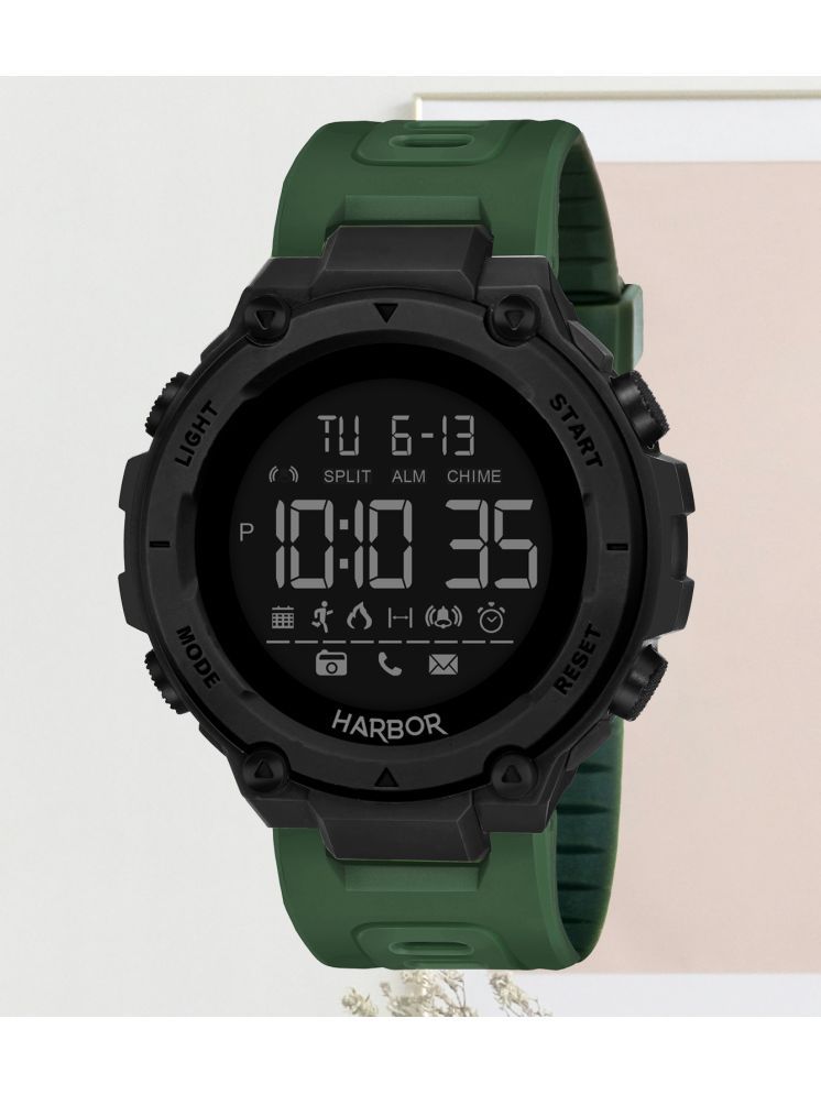     			Harbor Green Silicon Digital Men's Watch