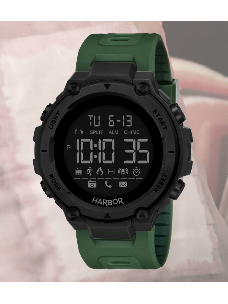     			Harbor Green Silicon Digital Men's Watch