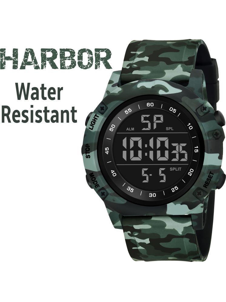     			Harbor Green Silicon Digital Men's Watch