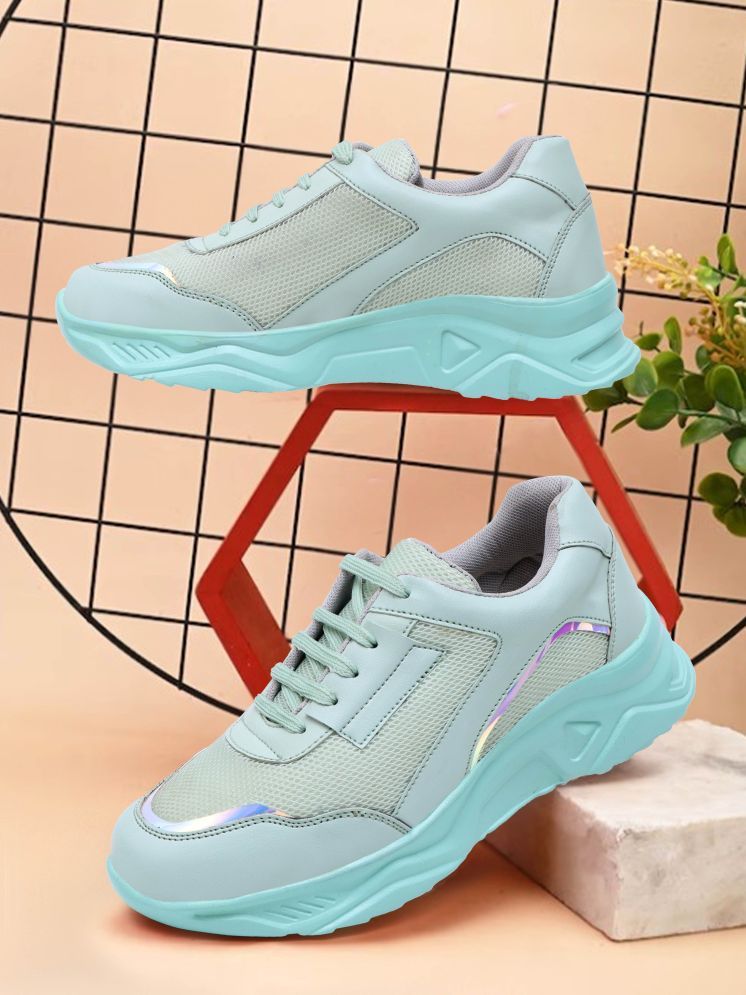     			SHUAN - Sea Green Women's Running Shoes