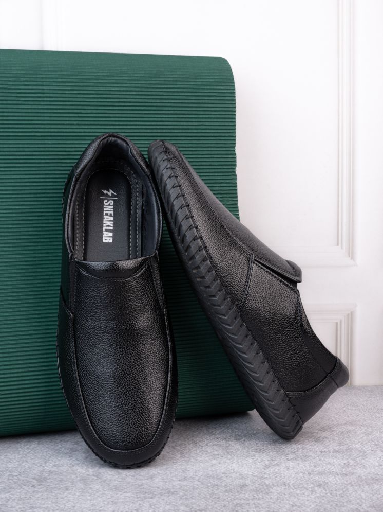     			Sneaklab Men's Black Men's Slip-on Shoes