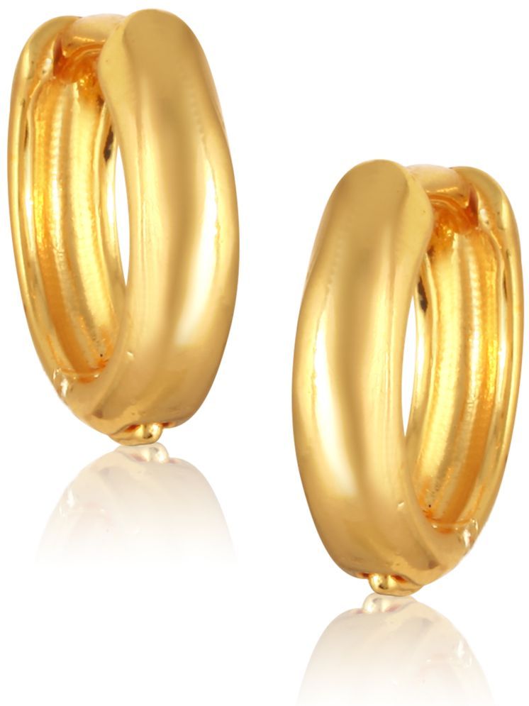     			Vighnaharta Golden Hoops Earrings ( Pack of 1 )