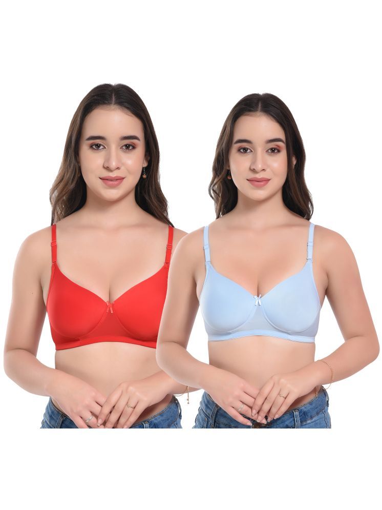     			Viral Girl Red Lycra Heavily Padded Women's Push Up Bra ( Pack of 2 )