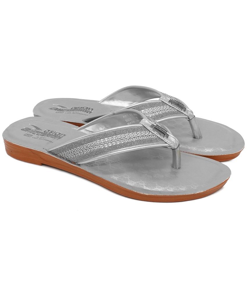     			ASIAN Silver Women's Daily Slipper