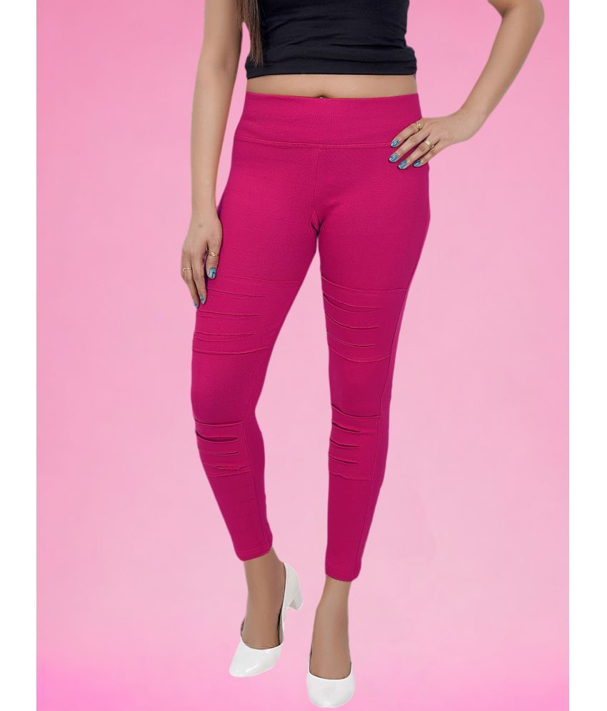     			Colorscube - Pink Cotton Women's Leggings ( Pack of 1 )