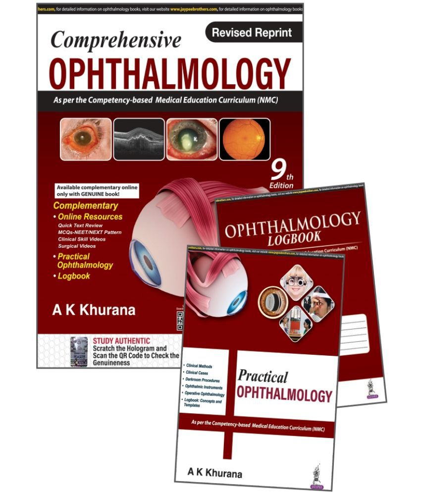     			Comprehensive Ophthalmology With Ophthalmology Logbook Plus Practical Ophthalmology 9th Edition
